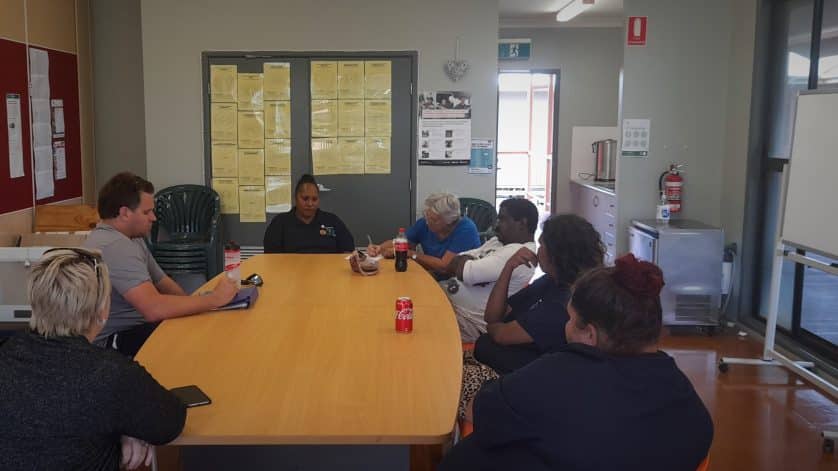 Five Cook Region support workers undertake mental health training in an indoor classroom