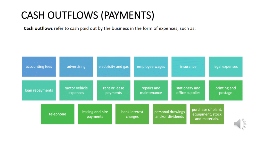cash outflows