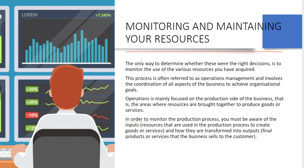monitoring maintaining