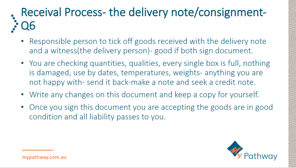 receival process